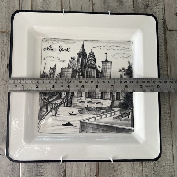 Brunelli‎ Cities Series New York 10" Plate Made In Italy - Picture 9 of 11